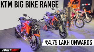 KTM HighPerformance Motorcycle Range Launched at ₹475 Lakh in India  PowerDrift QuickEase [upl. by Cobb]