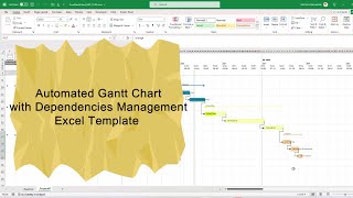 QuickGantt  Gantt Chart with Dependencies Management Excel Template [upl. by Gwenore]