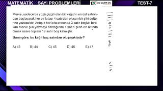 Sayı Problemleri Test 7 Soru 4 [upl. by Evelina]