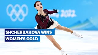 ⛸ Anna Shcherbakova wins Womens Gold  Figure Skating Beijing 2022  Free Skate highlights [upl. by Proudlove]