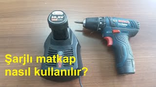 Şarjlı matkapAkülü vidalama nasıl kullanılır BOSCH GSR 1082Li Profesyonel [upl. by Berkley]