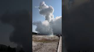 Tourists run for safety after surprise eruption in Yellowstone [upl. by Warden]