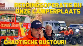 REDDINGSOPERATIE BIJ ONZE CAMPERPLAATS CHAOTISCHE TOESTANDEN TIJDENS BUSTOUR 215 [upl. by Grissom]