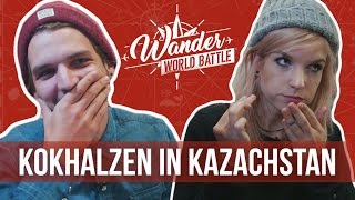 Dionne amp Kaj VS Sophie amp Kaj  2 Food Challenge – Wander World Battle Kazachstan [upl. by Eidnahs]