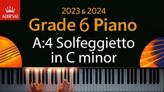 ABRSM 2023 amp 2024  Grade 6 Piano exam  A4 Solfeggietto in C minor  C P E Bach [upl. by Naoh333]