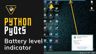 PyQt5 Projects  Battery level indicator [upl. by Gilbertson]