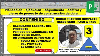 PLANEACION Y CONTROL DE OBRA  PROJECT [upl. by Wendye]