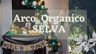 arco de globos para niño tema selva safari animales cumpleaños uno 1 primer año ideas para fiesta [upl. by Avrenim153]