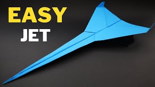 How to make Easy Paper Jet Plane  Origami Tutorial [upl. by Ambert]