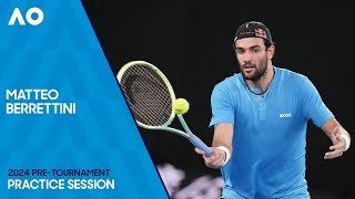 Matteo Berrettini Practice Session  Australian Open 2024 [upl. by Krawczyk361]