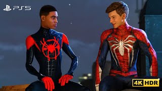 SpiderMan Miles Morales The Spider verse Suit Walkthrough Gameplay PS5 4K 60FPS HDR Part1 [upl. by Retep]