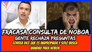 Fracasa consulta de Noboa Correa dice que es inapropiada y solo busca vanidad para Noboa [upl. by Eelano]