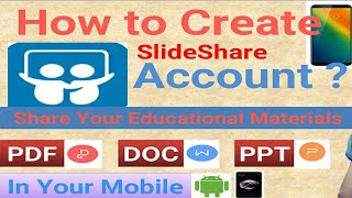 How to Create SlideShare Account in mobile Create SlideShare Account 2018 TechWorldNepal [upl. by Uht]