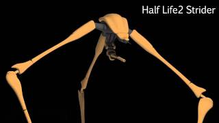 Half Life2 Strider Soldier Slot5 Animation [upl. by Wobniar]