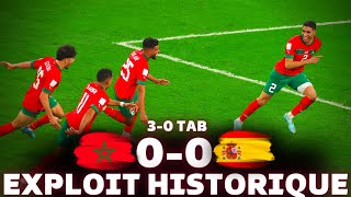 🇲🇦 LE MAROC bat lESPAGNE 00 30 et va en 14 de COUPE DU MONDE  EXPLOIT HISTORIQUE ⭐️ [upl. by Matthaus799]