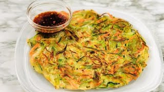 VEGETABLE PANCAKE  KOREAN PANCAKE  Pajeon  Pajun  EASY BREAKFAST  NO EGG PANCAKE [upl. by Garett]