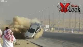 Spectacular Crash During Saudi Drift 2012 HD [upl. by Linneman197]