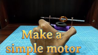 DIY MOTOR  how to make a electric motor at home [upl. by Naamana]