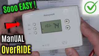 MANUAL Override  Honeywell RTH2510 2410 2300 Thermostat  SET Temperature [upl. by Schaeffer6]