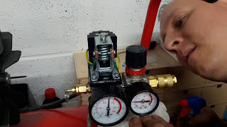 How To find air leaks in compressor lines and regulator [upl. by Ykcul]