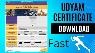 Udyam Certificate  Udyam Certificate Download Full Process [upl. by Dollie770]