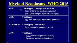 Overview of Classification Myeloid Neoplasms by Kathryn Foucar MD [upl. by Coates]