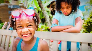 Don’t Say No to My Little Sister at the Waterpark Saying Yes to Everything at Disney Typhoon Lagoon [upl. by Allerim]