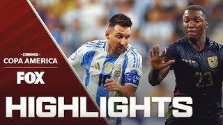 Argentina vs Ecuador Highlights  2024 Copa América  Quarterfinals [upl. by Krebs]