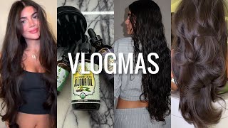 VLOGMAS DAY 17 my haircare guide to healthy amp long hair  favorite products  oiling routine [upl. by Anyela371]