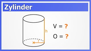 Zylinder  Volumen und Oberflächeninhalt berechnen  How to Mathe [upl. by Meihar]