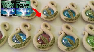 HOW TO MAKE AIR DRY CLAY A SIMPLE AND EASY WAY TO MAKE AIR DRY CLAY TO NECKLACE DIY [upl. by Chita748]