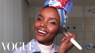 Halima Adens Epic Guide to Glowing Skin amp Golden Eyes  Beauty Secrets  Vogue [upl. by Jadd]