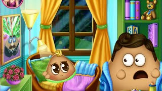 Pou Has a Baby amp Pou Halloween Cleanup Online Free Flash Game Videos GAMEPLAY [upl. by Llerdna22]