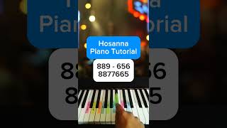 Hosanna  Piano Tutorial Easy shorts piano pianotutorial [upl. by Ellered]