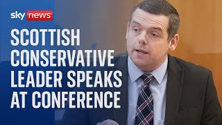 Scottish Conservative leader Douglas Ross speaks at conference [upl. by Esilehc]