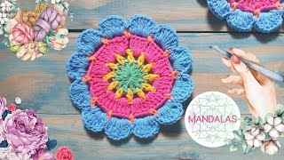 Minis o pequeños Mandalas en Crochet  Paso a Paso [upl. by Jaworski]