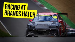 SUPERCHARGED K24 EG CIVIC RACE CAR  Brands Hatch [upl. by Nikoletta]