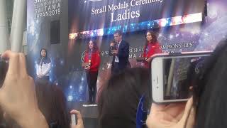 World Figure Skating Championships 2019 Ladies Small Medal Ceremony [upl. by Ahsihat]