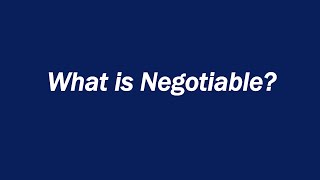 What is Negotiable Definition of Negotiable [upl. by Juakn]