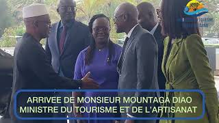 Rencontre en marge des préparatifs du Salon du Tourisme Littoral Arrivée du Ministre Mountaga DIAO [upl. by Nnylrac575]