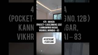 MHADA Scheme Code 475  POCKET 1 Building no 12B Vikhroli Kannamwar mhadalottery [upl. by Sofie]