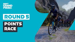 Zwift Grand Prix  Round 5 Men ZRL  Points Race [upl. by Marrilee]