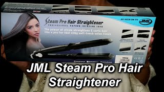 JML Steam Pro Hair straightener Unboxing amp Review BIG CURLS [upl. by Christa]