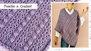 Poncho a crochet para mujer ¡Paso a paso [upl. by Hessler]