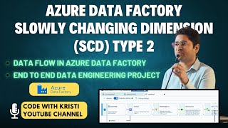 Slowly Changing Dimension SCD Type 2 Data Flow in Azure Data Factory Data Engineering Project [upl. by Amaryl]