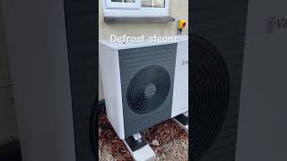 Defrost steam from a heat pump heatpumps vaillant defrost netzero carbon technology airsource [upl. by Jannelle]