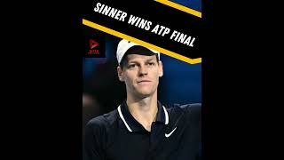 Sinner WINS ATP FINAL in Turin 🏆 tennis atpfinals [upl. by Ecidnac18]