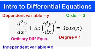 🔵01  Differential Equations Order Degree Ordinary and Partial Differential Equation [upl. by Annaeiluj]