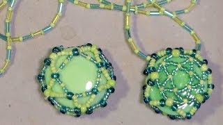 easy beaded bezel tutorial [upl. by Anaitat851]