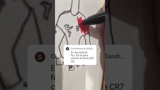 Je lis vos commentaires pour colorier le dessin  le deuxième CR7 ok [upl. by Lahcear]